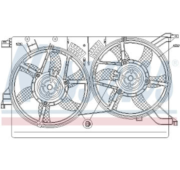 Větrák, chlazení motoru NISSENS 85578