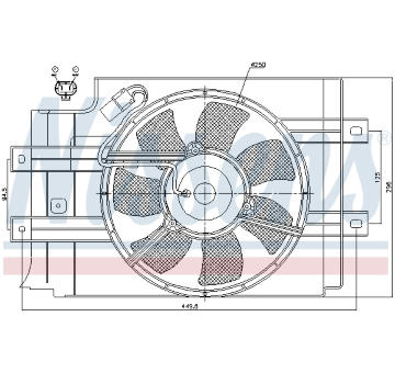 Větrák, chlazení motoru NISSENS 85594