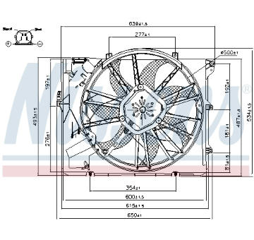Ventilátor chladenia motora NISSENS 85633