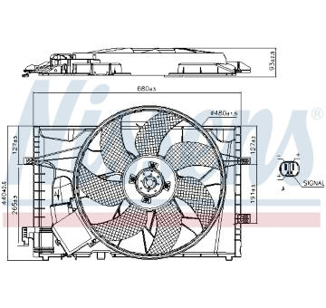 Větrák, chlazení motoru NISSENS 85656