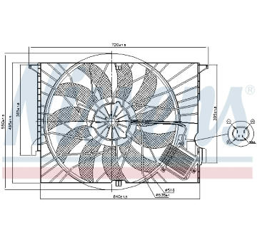 Ventilátor chladenia motora NISSENS 85818