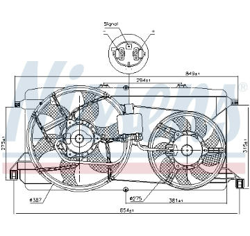 Větrák, chlazení motoru NISSENS 85826