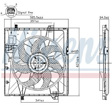 Větrák, chlazení motoru NISSENS 85857