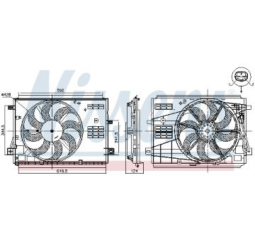 Ventilátor chladenia motora NISSENS 85973