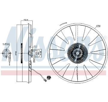 Spojka, větrák chladiče NISSENS 86215