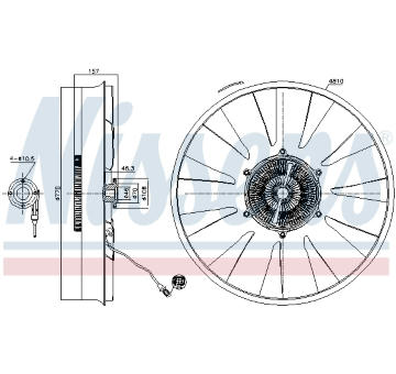 Spojka ventilátora chladenia NISSENS 86216