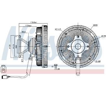 Spojka, větrák chladiče NISSENS 86239