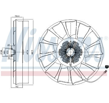 Spojka, větrák chladiče NISSENS 86240