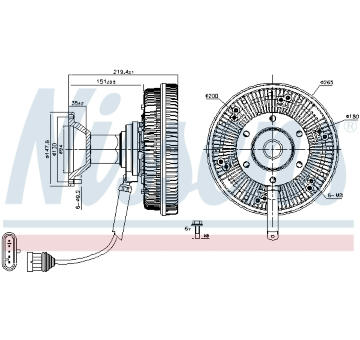 Spojka, větrák chladiče NISSENS 86242