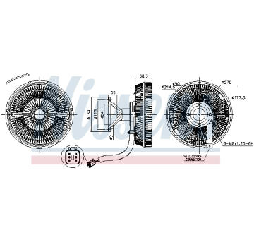 Spojka ventilátora chladenia NISSENS 86245