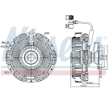 Spojka, větrák chladiče NISSENS 86248