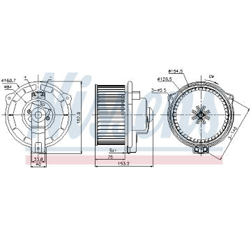 vnitřní ventilátor NISSENS 87107