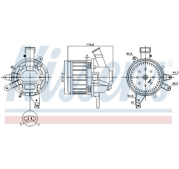 vnitřní ventilátor NISSENS 87396