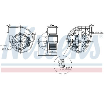 vnitřní ventilátor NISSENS 87416