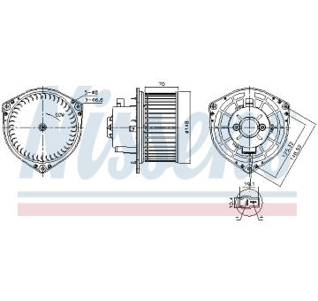 vnitřní ventilátor NISSENS 87454