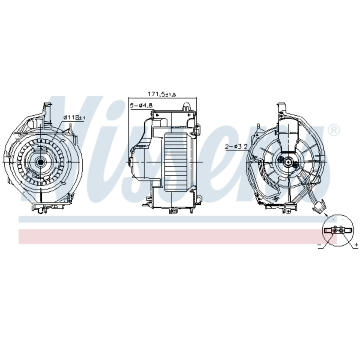 vnitřní ventilátor NISSENS 87478