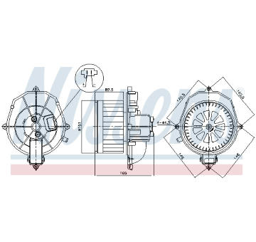 vnitřní ventilátor NISSENS 87518