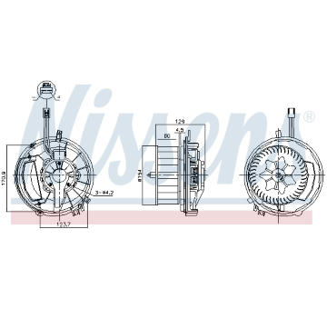 vnitřní ventilátor NISSENS 87524