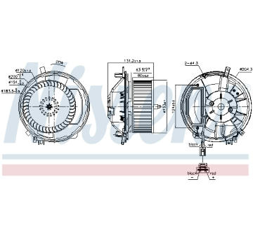 vnitřní ventilátor NISSENS 87527