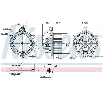 vnitřní ventilátor NISSENS 87559