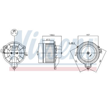 vnitřní ventilátor NISSENS 87572