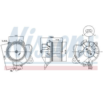 vnitřní ventilátor NISSENS 87574