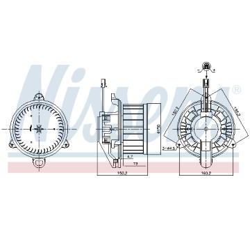 vnitřní ventilátor NISSENS 87579