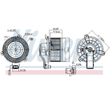 vnitřní ventilátor NISSENS 87585