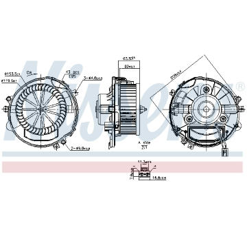 Vnútorný ventilátor NISSENS 87588