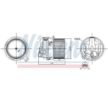 vnitřní ventilátor NISSENS 87593