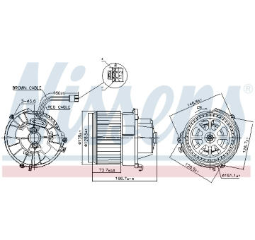 Vnútorný ventilátor NISSENS 87599