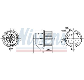 vnitřní ventilátor NISSENS 87607