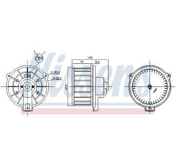 vnitřní ventilátor NISSENS 87615