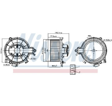 vnitřní ventilátor NISSENS 87616