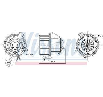 vnitřní ventilátor NISSENS 87617