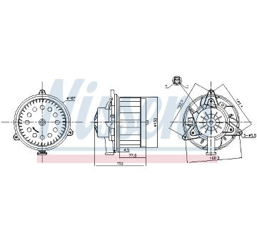 vnitřní ventilátor NISSENS 87618