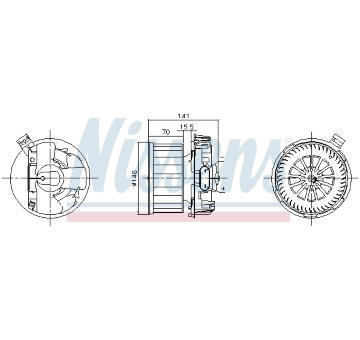 Vnútorný ventilátor NISSENS 87619