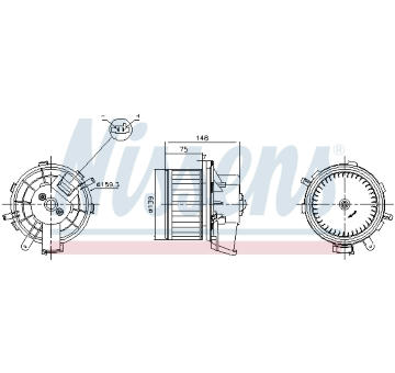 vnitřní ventilátor NISSENS 87622