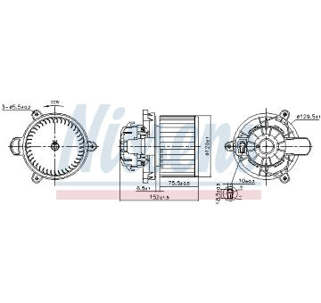 vnitřní ventilátor NISSENS 87625