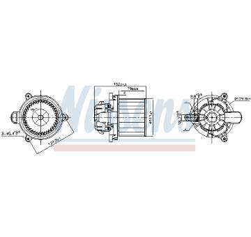 Vnútorný ventilátor NISSENS 87626