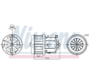 vnitřní ventilátor NISSENS 87632