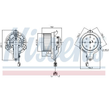 vnitřní ventilátor NISSENS 87648