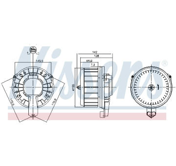 Vnútorný ventilátor NISSENS 87670