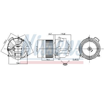 vnitřní ventilátor NISSENS 87673