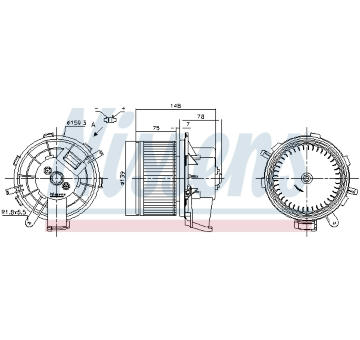 vnitřní ventilátor NISSENS 87675