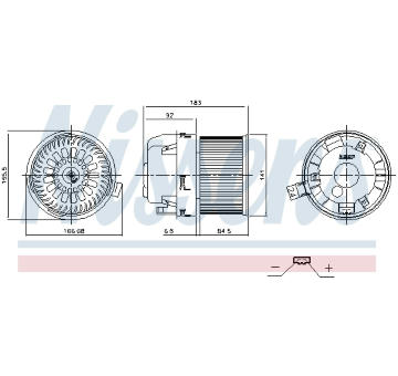 vnitřní ventilátor NISSENS 87677