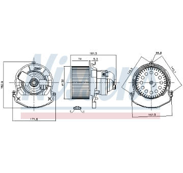 vnitřní ventilátor NISSENS 87678