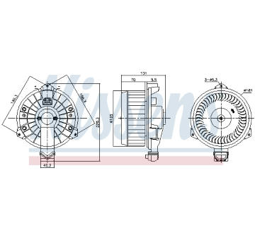 vnitřní ventilátor NISSENS 87739