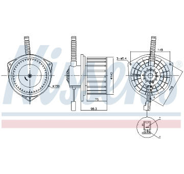 vnitřní ventilátor NISSENS 87753