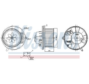 vnitřní ventilátor NISSENS 87762